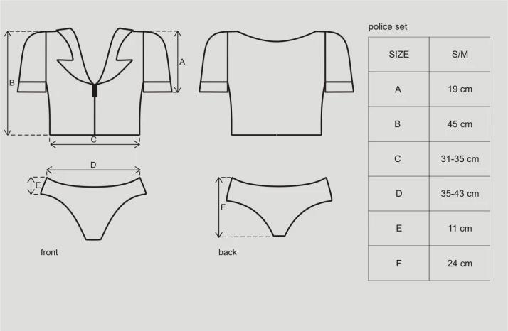 Actual product image Obsessive Police Set Costume (S, M)