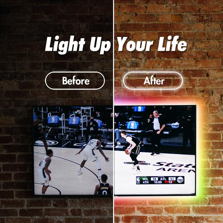 Image du produit LogiLink Bande LED RVB intelligente Wi-Fi, autocollante, compatible Tuya, 5 m (Multicolore, 500 cm, Intérieur)