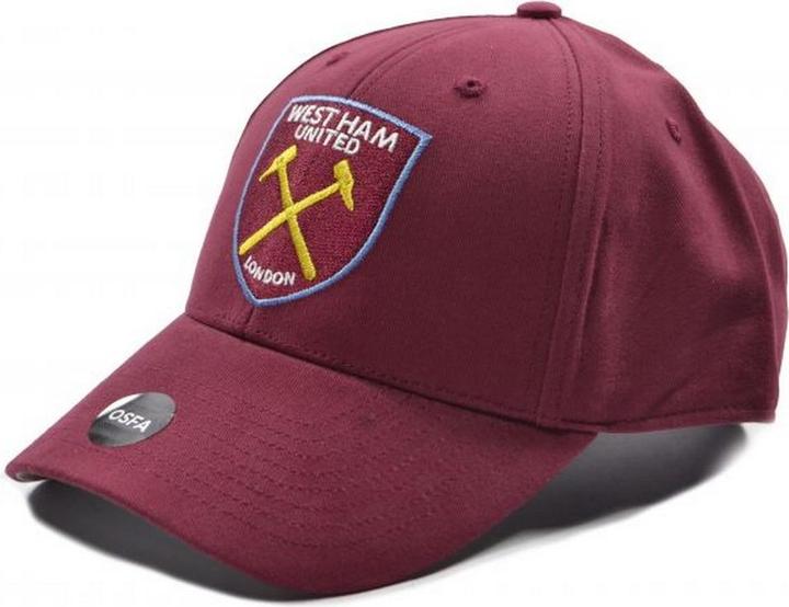 Actual product image West Ham United FC Unisex Adults Classic Crest Contrast Baseball Cap (One size)
