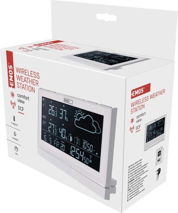 Produktbild Emos E5005 digital weather station White LED Battery