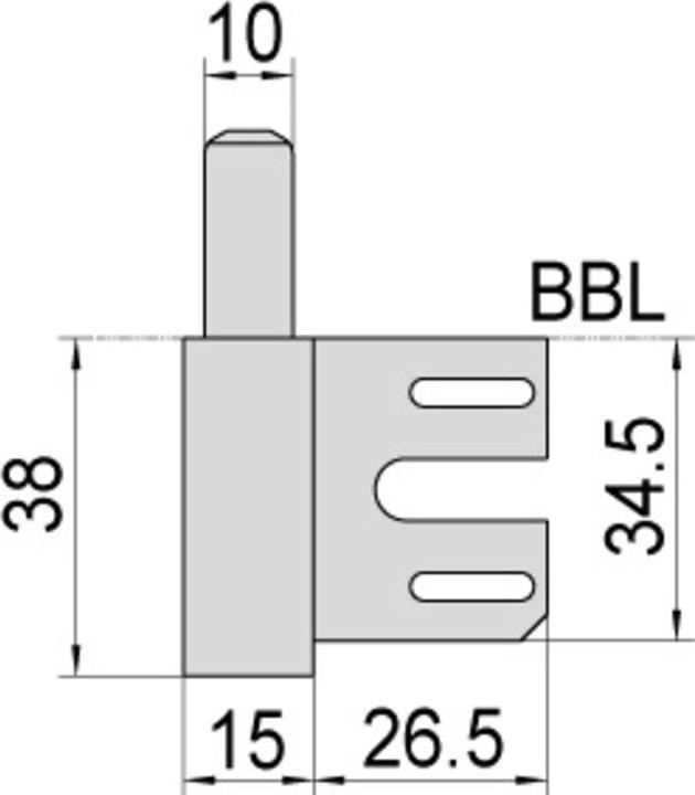 Produktbild Simonswerk Türband-Rahmenteil V 8100 WF, Band ø 15 mm, schwarz