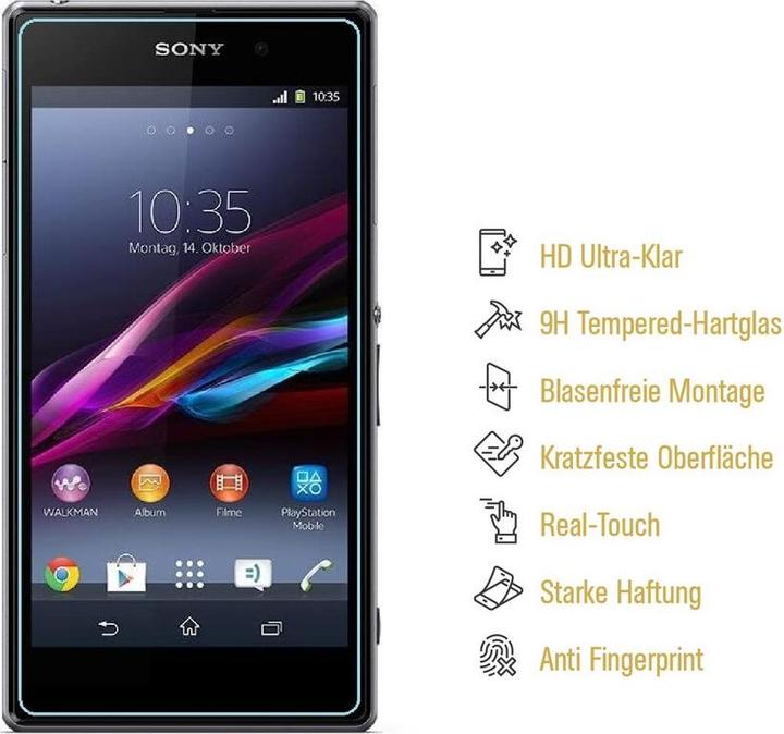 Produktbild Protectorking 1x echtes Tempered 9H Panzerhartglas 3D KLAR (1 Stück, Sony Xperia Z1 Compact)
