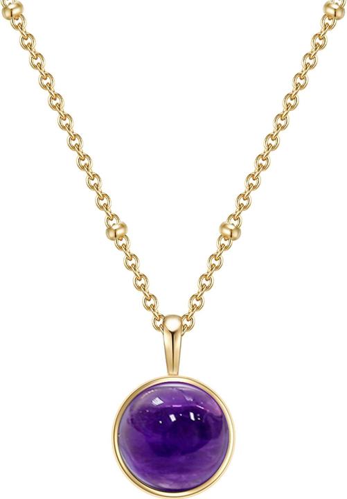 Immagine prodotto Glanzstücke München Donna Argento Ametista Oro Giallo 40,0 cm Catena base + 5,0 cm Estensione - 11040 (Argento, 40 - 45 cm)