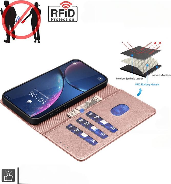 Produktbild Binfen Color Google Pixel 9a - BINFEN Leder Etui Hülle mit RFID Blocker (Google Pixel 9a)