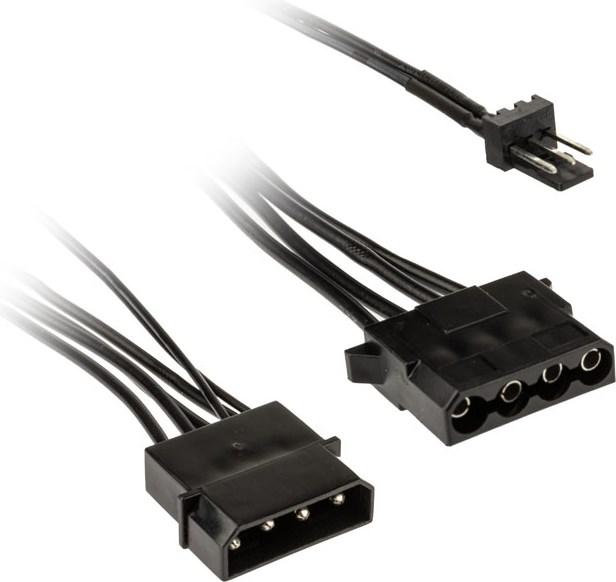 Actual product image Kolink Fan adapter cable 3-pin to 2x 4-pin Molex