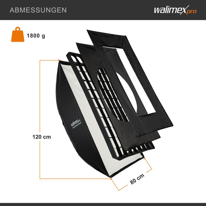 Image du produit Walimex pro Studio Softbox 80x120 Elinchrom (Boîte à lumière)