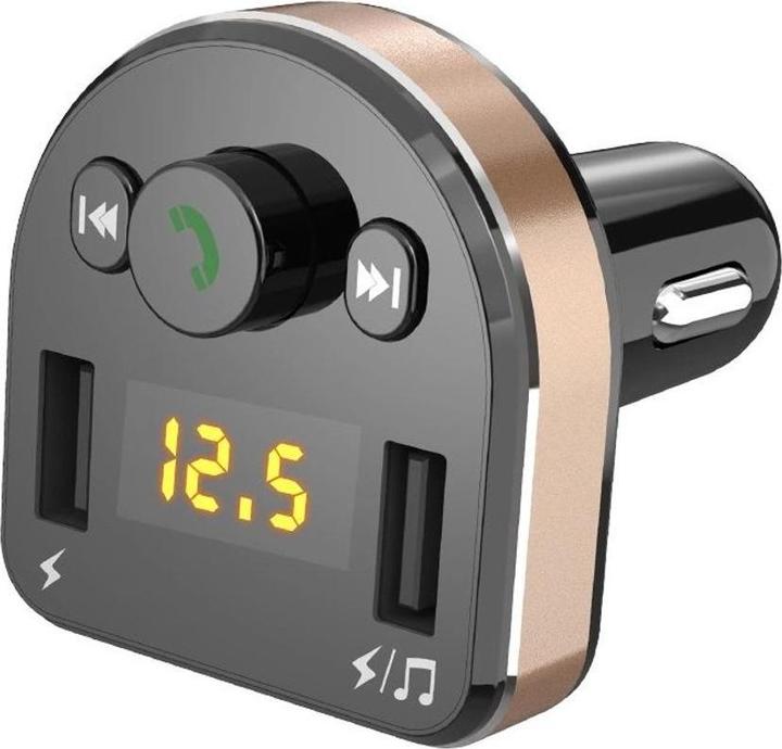 Produktbild Dudao FM Transmitter Bluetooth Autoladegerät MP3 3.1 A 2x USB Schwarz (R2Pro Black)