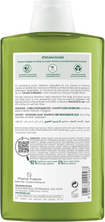 Image du produit Klorane Olivier bio shampooing (400 ml, Shampoing liquide)