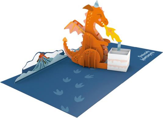 Image du produit Carte pop-up - Anniversaire dragon (1 pcs)