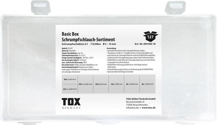 Actual product image Tox Basic Box Heat shrink tubing - assortment 127 pcs. (127 x)