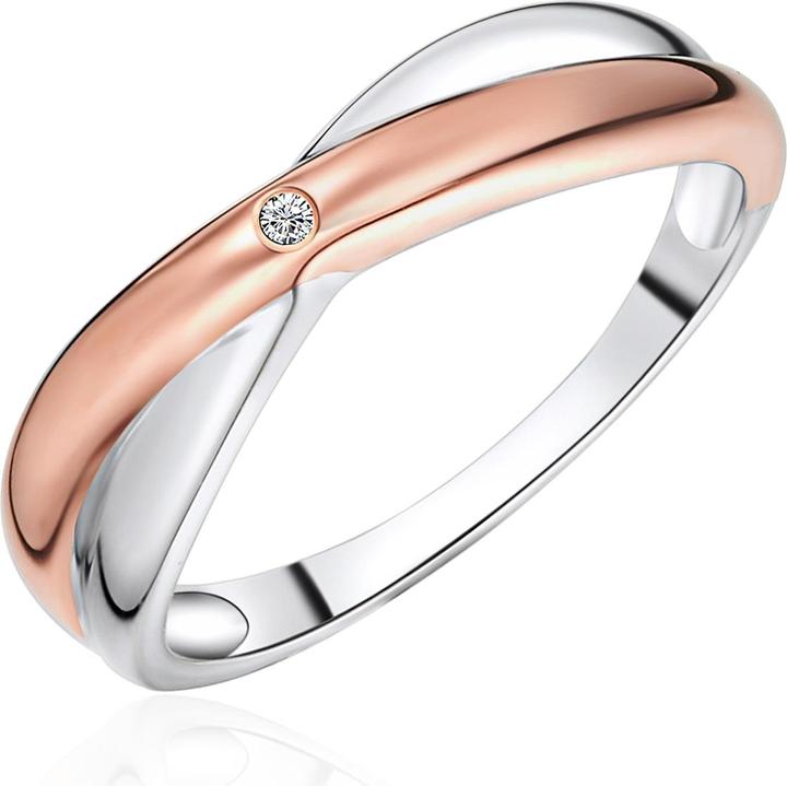 Rafaela Donata Damen Sterling Silber Diamant silber/roségold - 10902