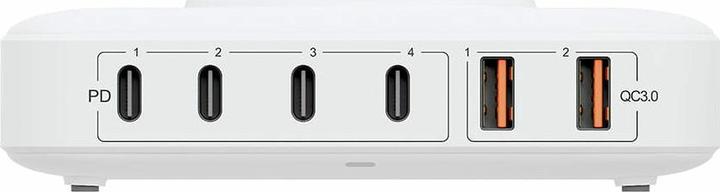 Produktbild 3MK Hyper Charger PowerMax 100W 4xUSB-C + 2xUSB-A stacja ładująca z ład. indukcyjną QC+PD (100 W)
