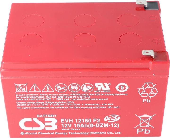 Immagine prodotto CSB EVH12150X3 Akku als Ersatz für den Panasonic LC-CA1216P1 Blei Akku (12V)
