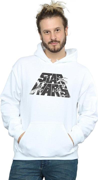 Immagine prodotto Star Wars Logo Space Sketch Felpa con Cappuccio Uomo (4XL)