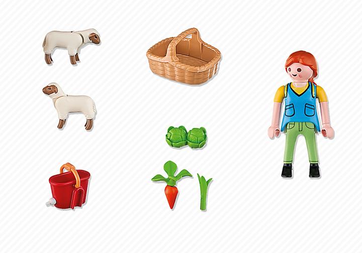 Produktbild Playmobil Bäuerin bei Schäfchen-Fütterung (4765)