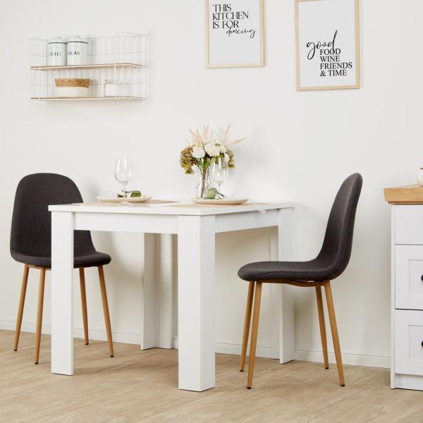 Produktbild Homestyle4u Essgruppe mit Esstisch und Stühlen (80 x 80 x 75 cm)