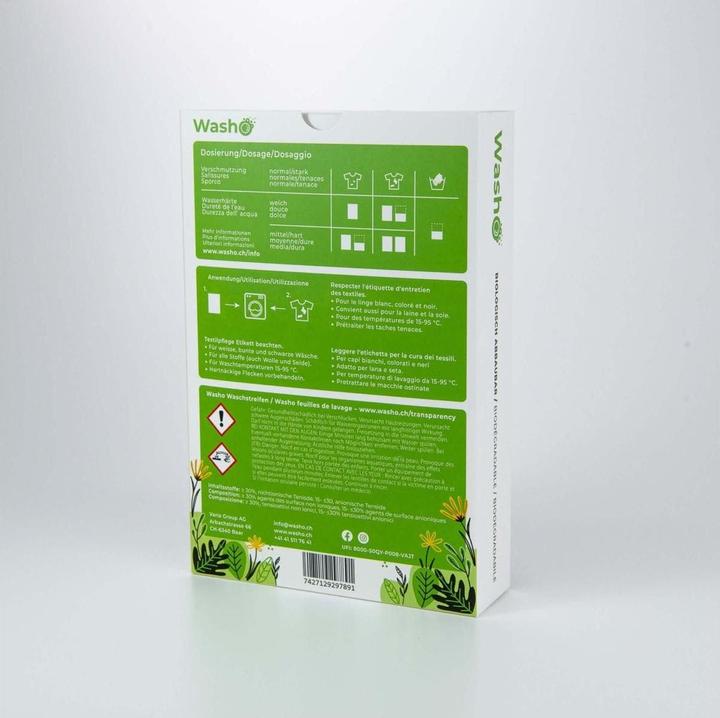 Image du produit Washo Bandelettes de lavage (60 Cycles de lavage, Linge de toilette)