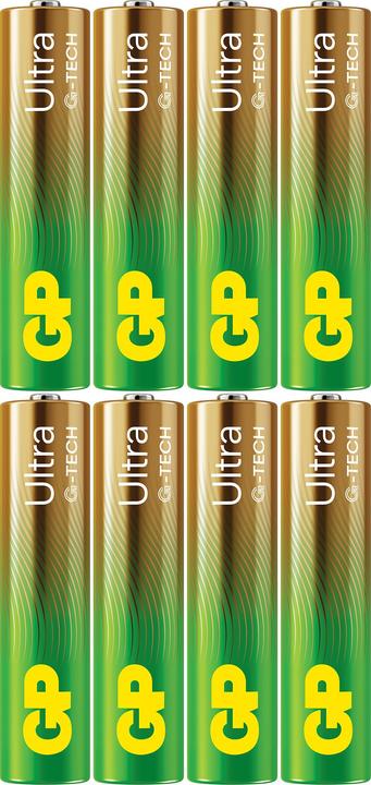 Actual product image GP Batteries GP Ultra Alkaline AAA Battery, 24AU/LR03, 8-pack (8 pcs., AAA)