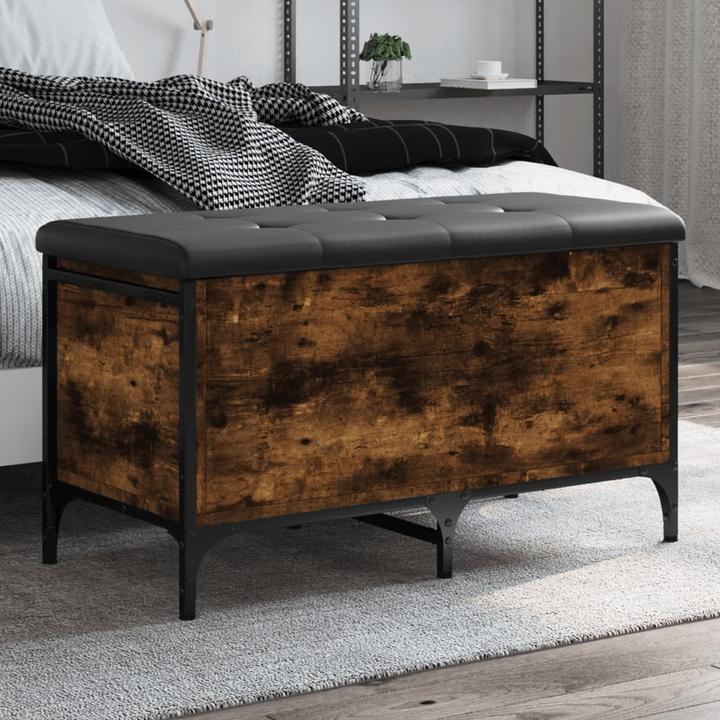 Produktbild VidaXL Sitzbank mit Stauraum Räuchereiche 82x42x45 cm (42 cm)