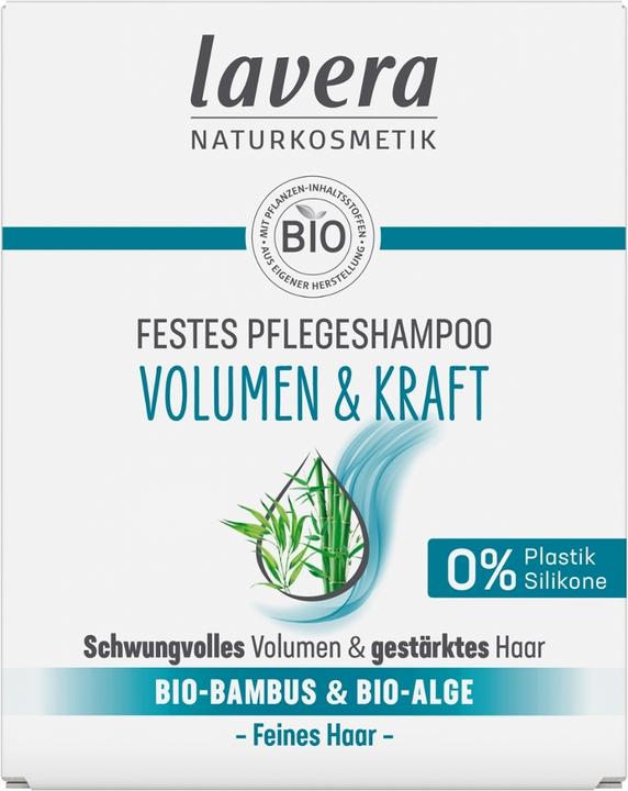 Lavera Shampoo Festes Pflegeshampoo Volumen & Kraft 50 g (Festes Shampoo)