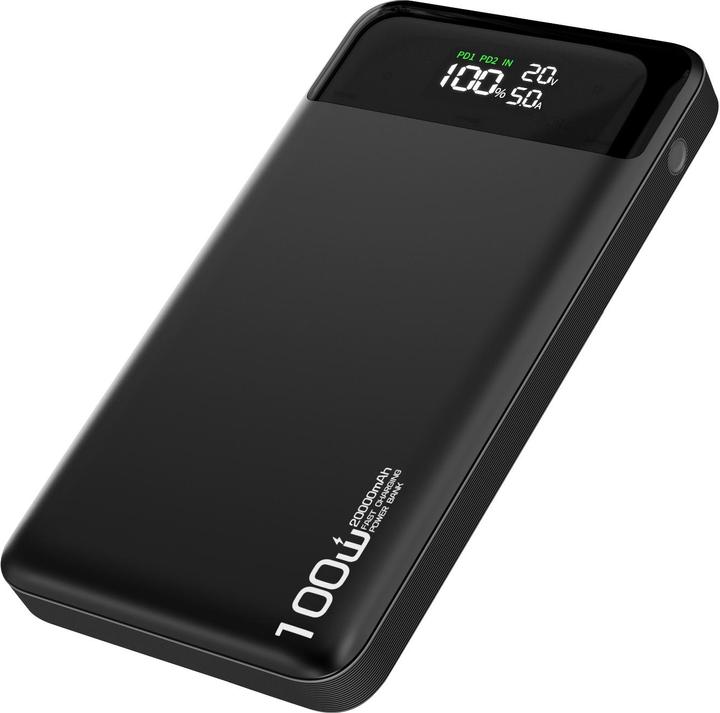 PhoneLook Batteria esterna da esterno Power Bank Power Delivery PD 100W con 20000 mAh e display LED (20000 mAh, 100 W)