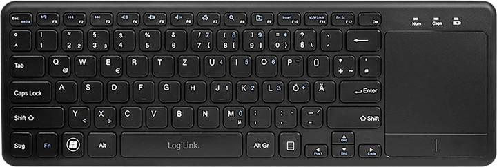 Immagine prodotto LogiLink Tastiera wireless con touchpad, 2,4 GHz, nero (DE, Senza fili)