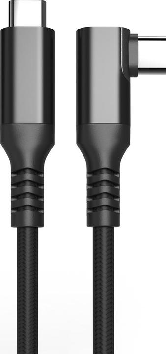 Actual product image Fuj Tek USB-C 90° Cable, 3m, Black (3 m, 60 W)
