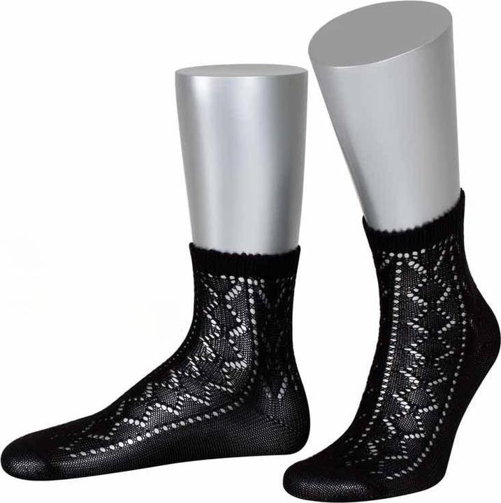 Image du produit Lusana Damen Ajoursöckchen mit Spitzen- und Fersenverstärkung aus Baumwolle (Une unité par pack, 42 - 44, 38 - 42, 40 - 42)
