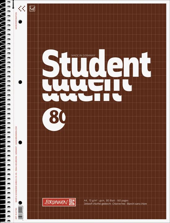 Actual product image Collegeblock Student Ruling 23 roughened DIN A4 inner margin (A4)