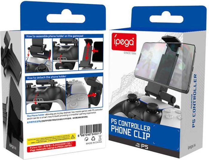 Produktbild iPega P5005 Controller Retractable Phone Holder for PS5 Controller (PS5)