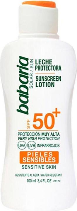 Immagine prodotto Babaria SOLAR PIEL SENSIBLE leche solar SPF50 100 ml (Latte solare, SPF 50, 100 ml)