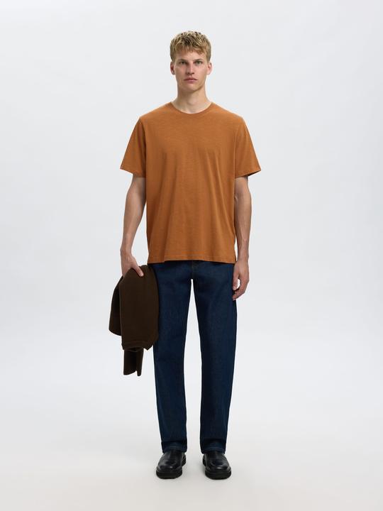 Actual product image Selected Homme Slhaspen Slub Ss O-Neck Tee Noos (XL)