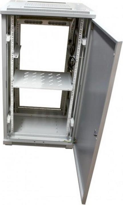 Produktbild Allnet 19 Schrank 22HE B600 / T900mm *lichtgrau* SNB-Serie Glastür (22 HE, 19 Zoll Rack)