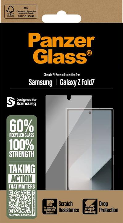 Image du produit PanzerGlass ® Screen Protector Samsung Galaxy Z Fold7 | Classic Fit (1 pièce(s), Samsung Galaxy Z Fold7)