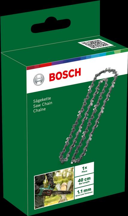Produktbild Bosch Home & Garden Sägekette 40 cm (1,1 mm) für AKE 40/40-17/10-18 / UniversalChain40 (Kettensäge, Sägekette)