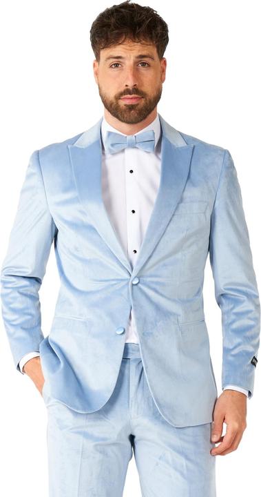 Produktbild OppoSuits Vintage Blue Velvet Deluxe Samtanzug (58)