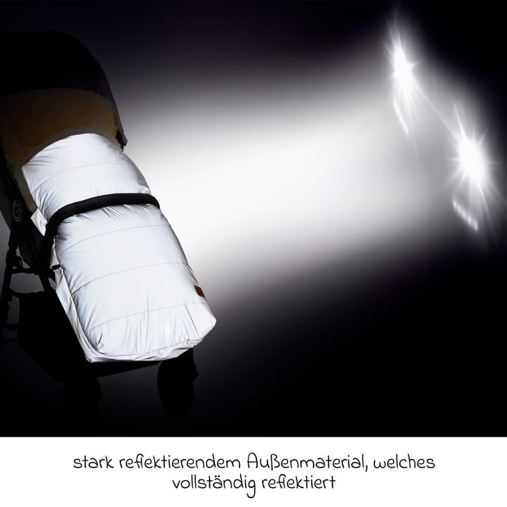 Actual product image Fillikid Fusssäcke für Kinderwagen & Buggys Lammfell-Fusssack Bernina Reflect mit reflektierendem
