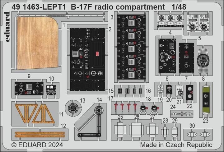 Produktbild Eduard B-17F cockpit 1/48