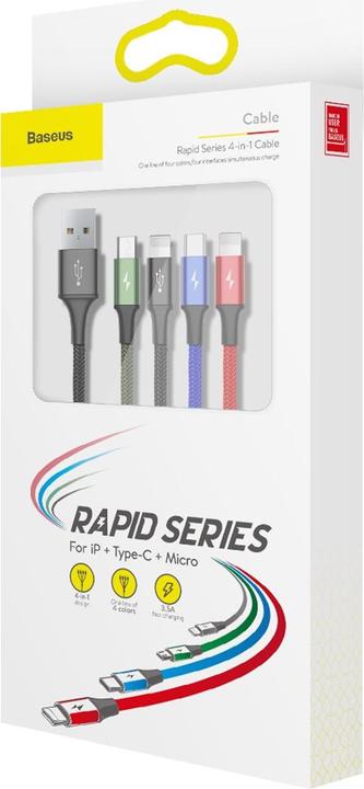 Image du produit Baseus 4en1 (1.20 m, USB 2.0)