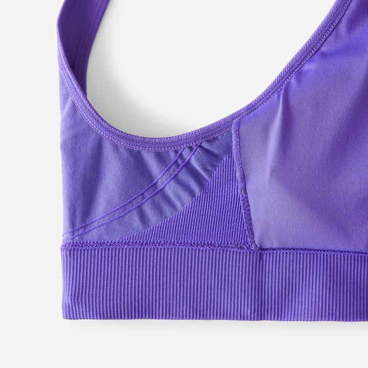 Image du produit Decathlon Brassière dos croisé maintien léger Femme, Violet (XL)