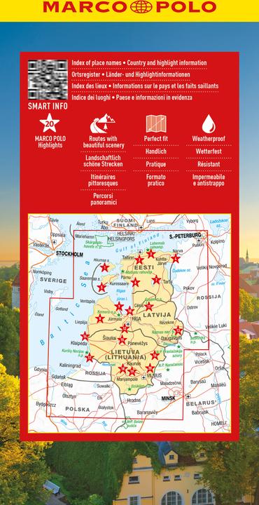Produktbild Reisekarte Estland, Lettland, Litauen 1:750.000