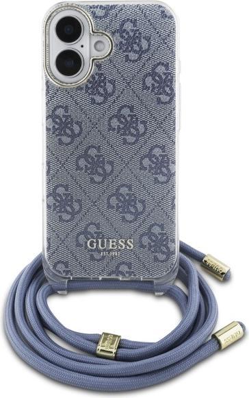 Produktbild Guess GUHCP16SHC4SEB iPhone 16 6.1" niebieski/blue hardcase Crossbody Cord 4G Print