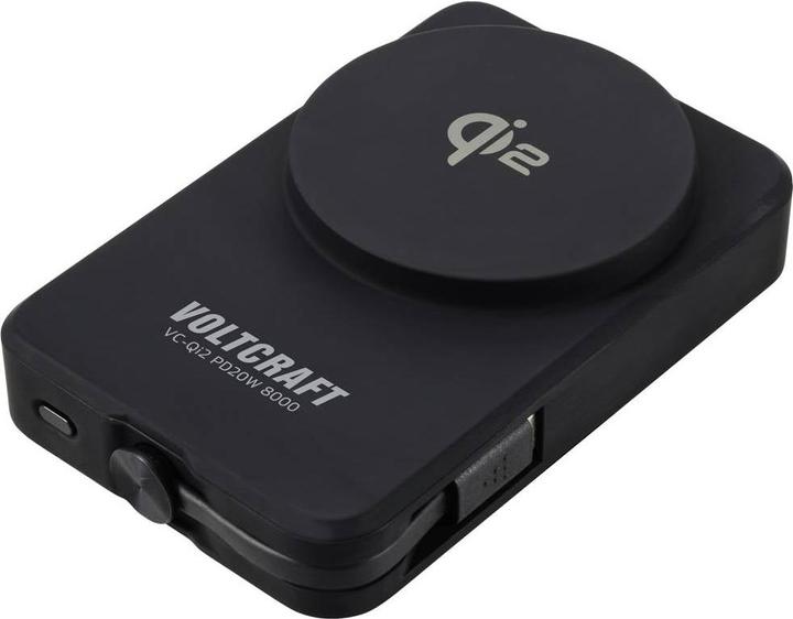Produktbild Voltcraft VC-Qi2 PD20W 8000 Powerbank 8000 mAh Fast Charge LiPo Schwarz Statusa (8000 mAh)