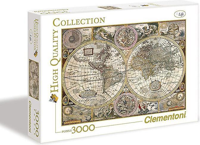 Image du produit Clementoni Old Map Jeu(x) de puzzle Cartes géographiques (3000 pièces)