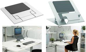 Actual product image Fellowes HYLYFT Notebook Stand Stainless Steel