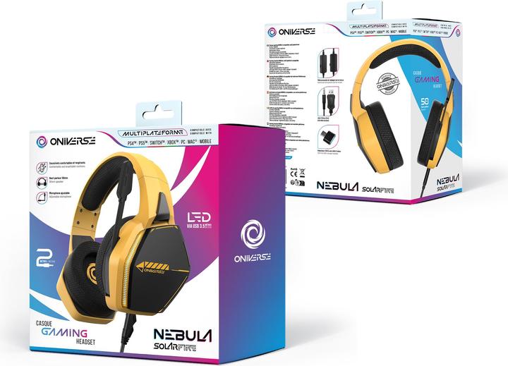 Image du produit Oniverse Gaming Headset Nebula - Solarfire Yellow (Filaire)