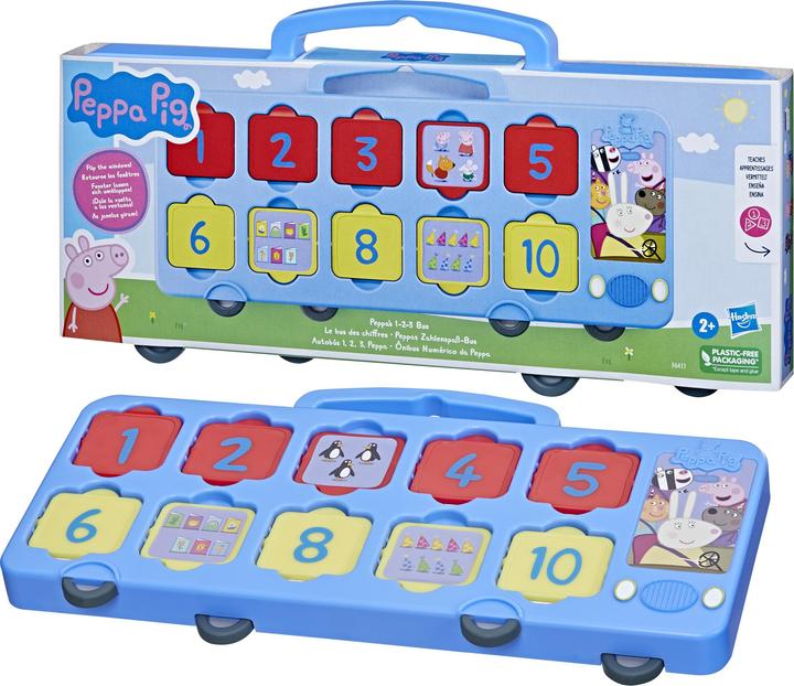 Immagine prodotto Hasbro Giocattolo Il bus dei numeri di Peppa, conta da 1 a 10, giocattolo per bambini