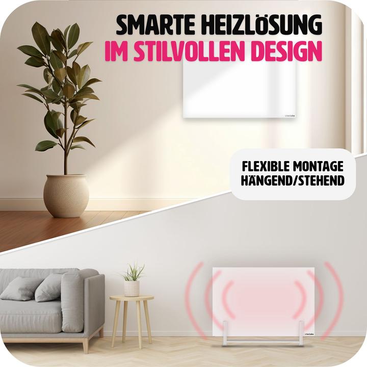 Produktbild tectake Infrarotheizung mit Thermostat und Kippschutz (300 W)