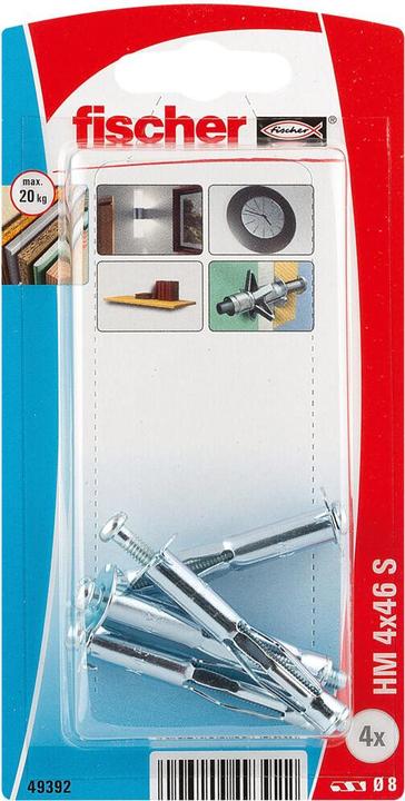 Produktbild Fischer Hohlraum-Metalldübel HM 4x45 S K (4) (4 Stk.)
