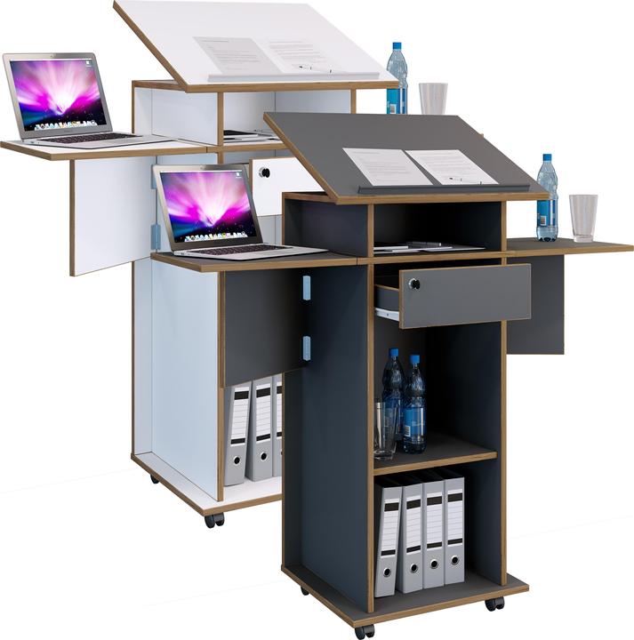 Actual product image VCM Holz Stehpult Rednerpult Rollen Salia
